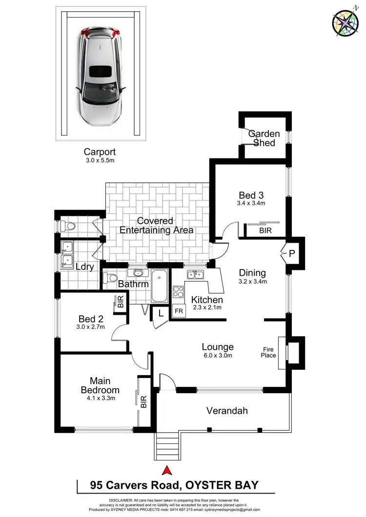 Floorplan of Homely house listing, 95 Carvers Road, Oyster Bay NSW 2225