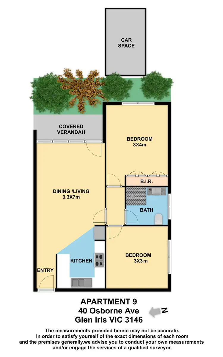 Floorplan of Homely apartment listing, 9/40 Osborne Avenue, Glen Iris VIC 3146