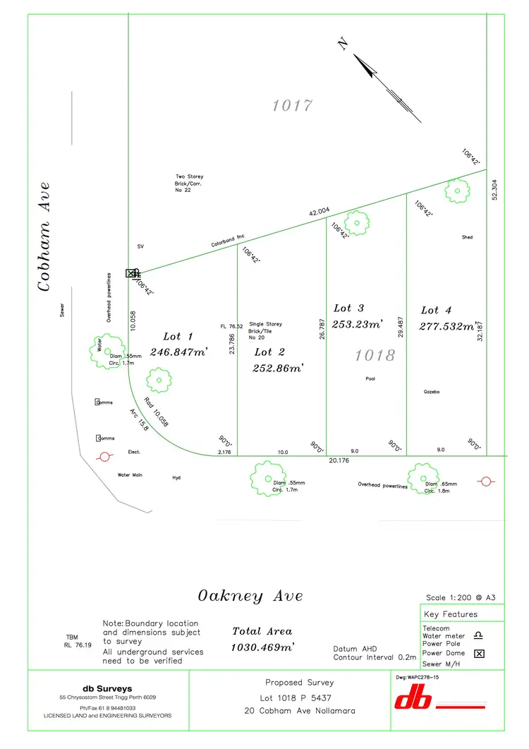 Floorplan of Homely land listing, LOT 1, 20 Oakney Avenue, Nollamara WA 6061