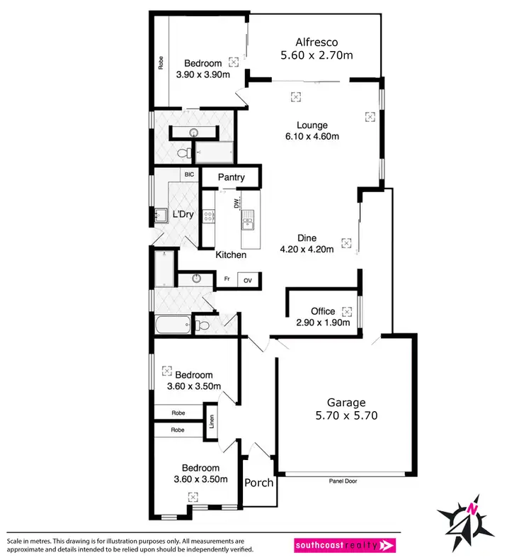Floorplan of Homely house listing, 6 Central Drive, Victor Harbor SA 5211