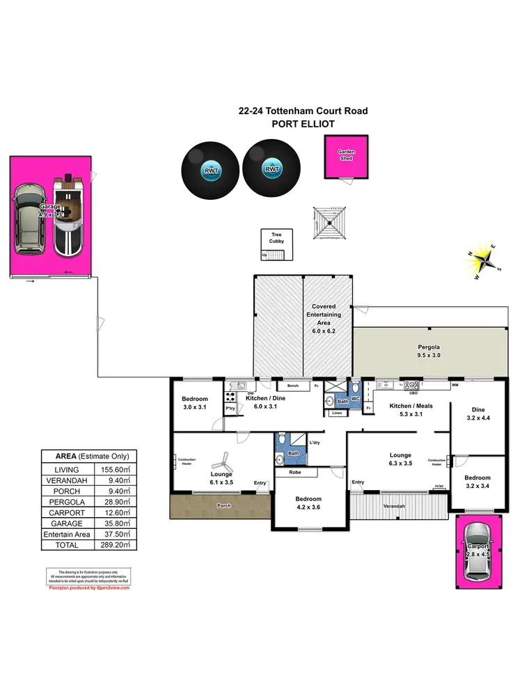 Floorplan of Homely house listing, 22 - 24 Tottenham Court Road, Port Elliot SA 5212
