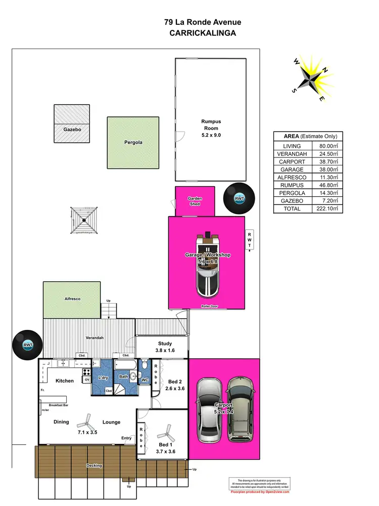 Floorplan of Homely house listing, 79 La Ronde Avenue, Carrickalinga SA 5204