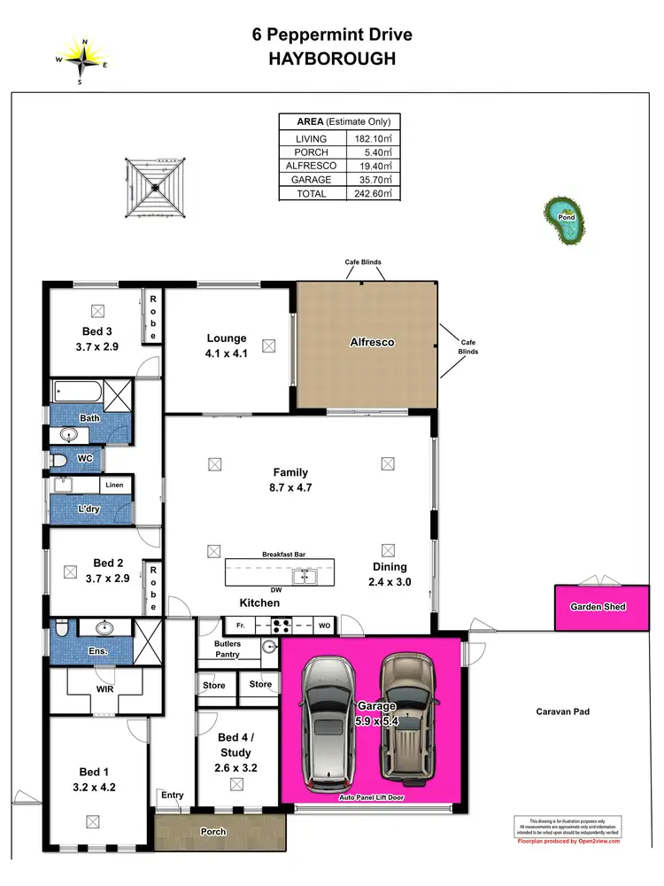 Floorplan of Homely house listing, 6 Peppermint Drive, Hayborough SA 5211