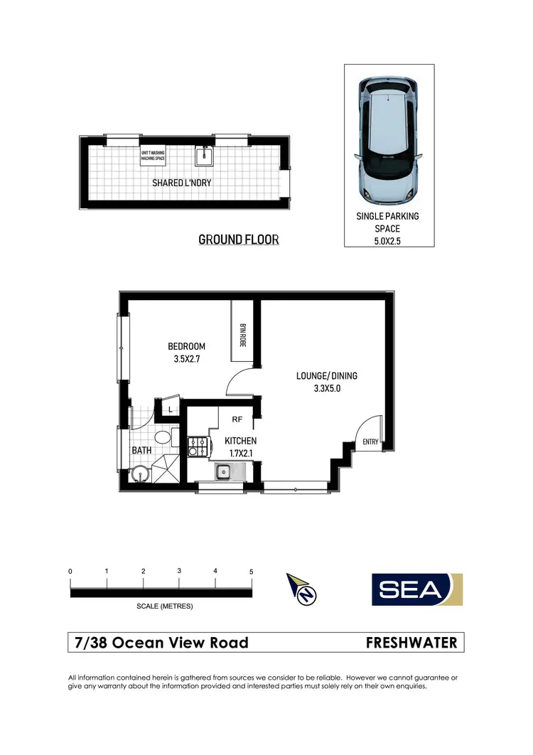 Floorplan of Homely unit listing, 7/38 Ocean View Road, Freshwater NSW 2096