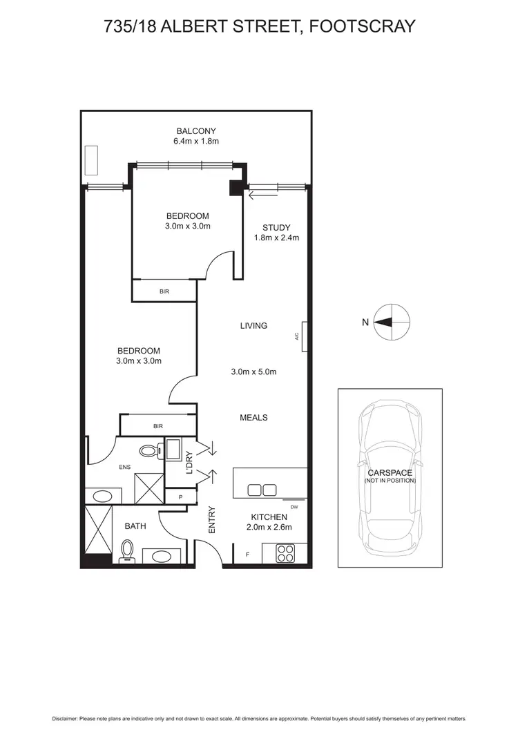 Floorplan of Homely apartment listing, 735/18 Albert Street, Footscray VIC 3011