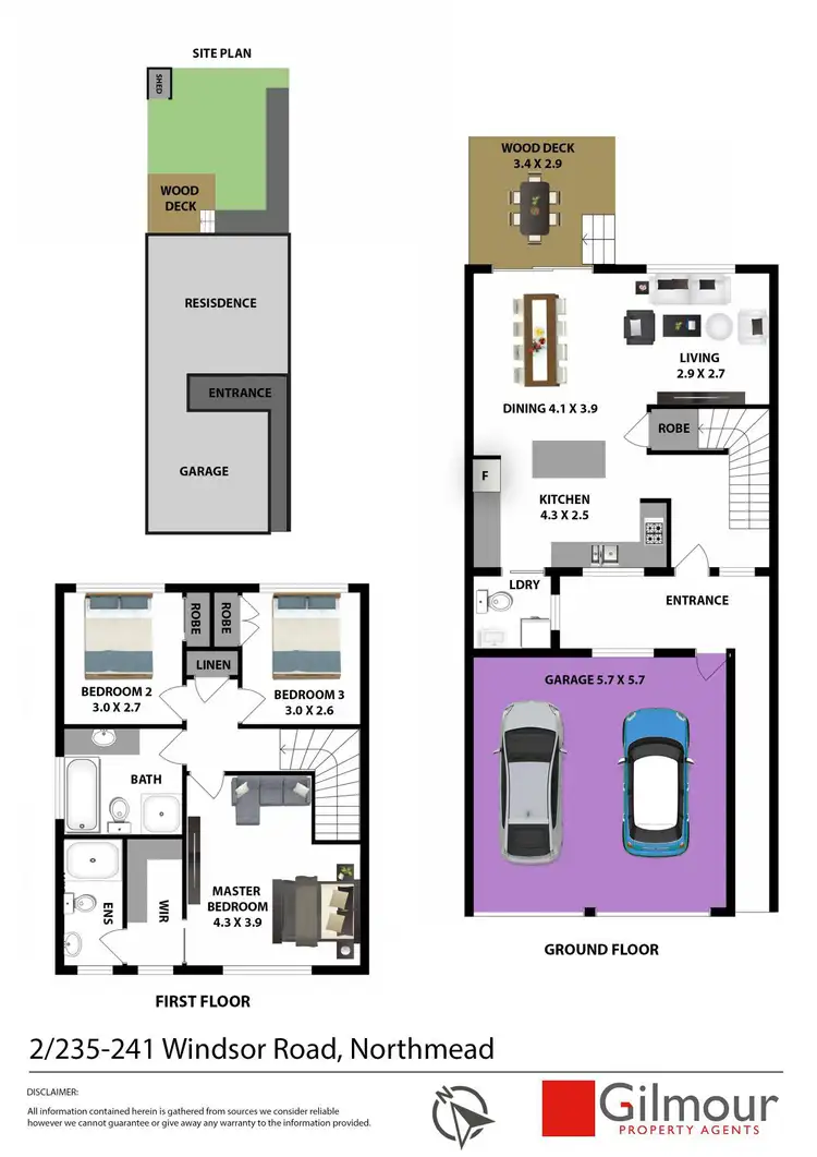 Floorplan of Homely townhouse listing, 2/235 Windsor Road, Northmead NSW 2152