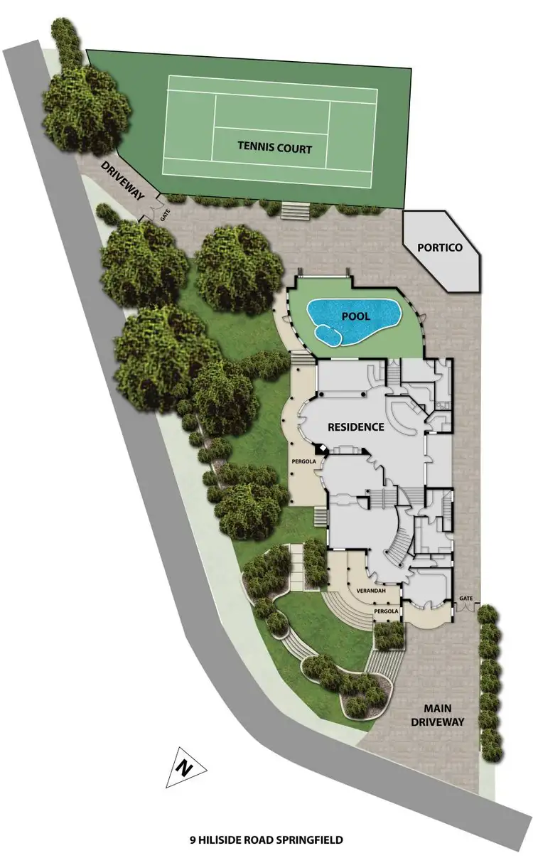 Floorplan of Homely house listing, 9 Hillside Road, Springfield SA 5062