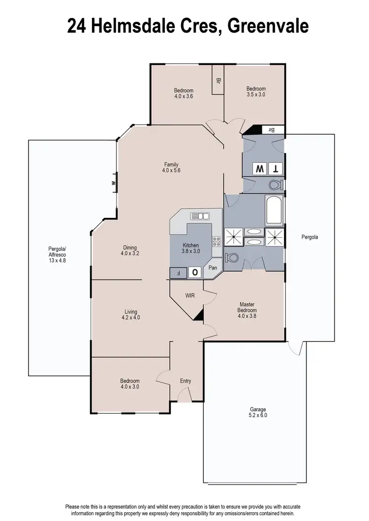 Floorplan of Homely house listing, 24 Helmsdale Crescent, Greenvale VIC 3059