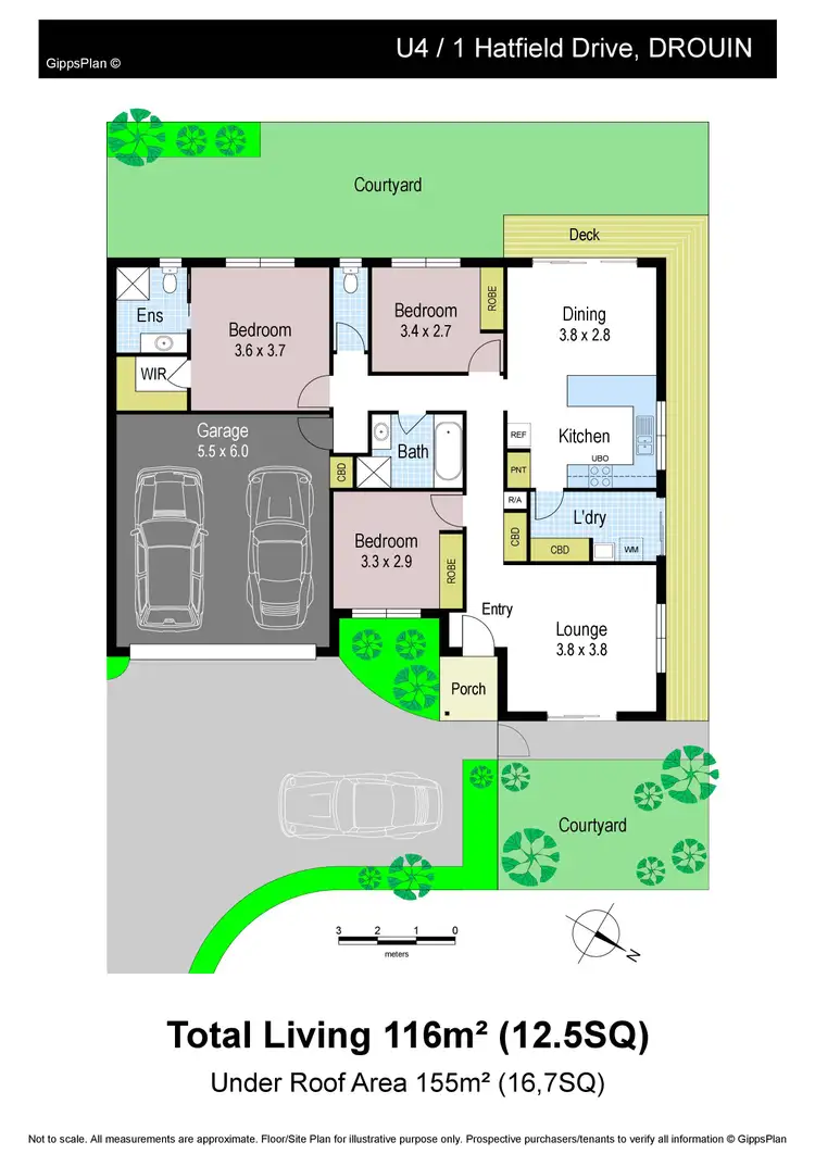 Floorplan of Homely unit listing, 4/1 Hatfield Drive, Drouin VIC 3818