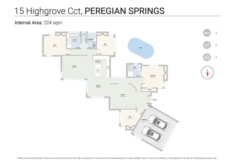 Floorplan of Homely house listing, 15 Highgrove Circuit, Peregian Springs QLD 4573
