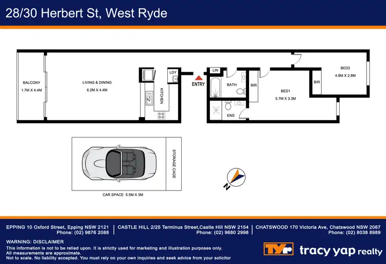 Floorplan of Homely apartment listing, 28/30-32 Herbert Street, West Ryde NSW 2114