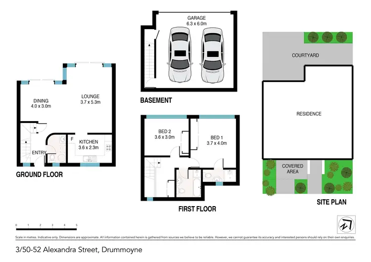 Floorplan of Homely townhouse listing, 3/50-52 Alexandra Street, Drummoyne NSW 2047