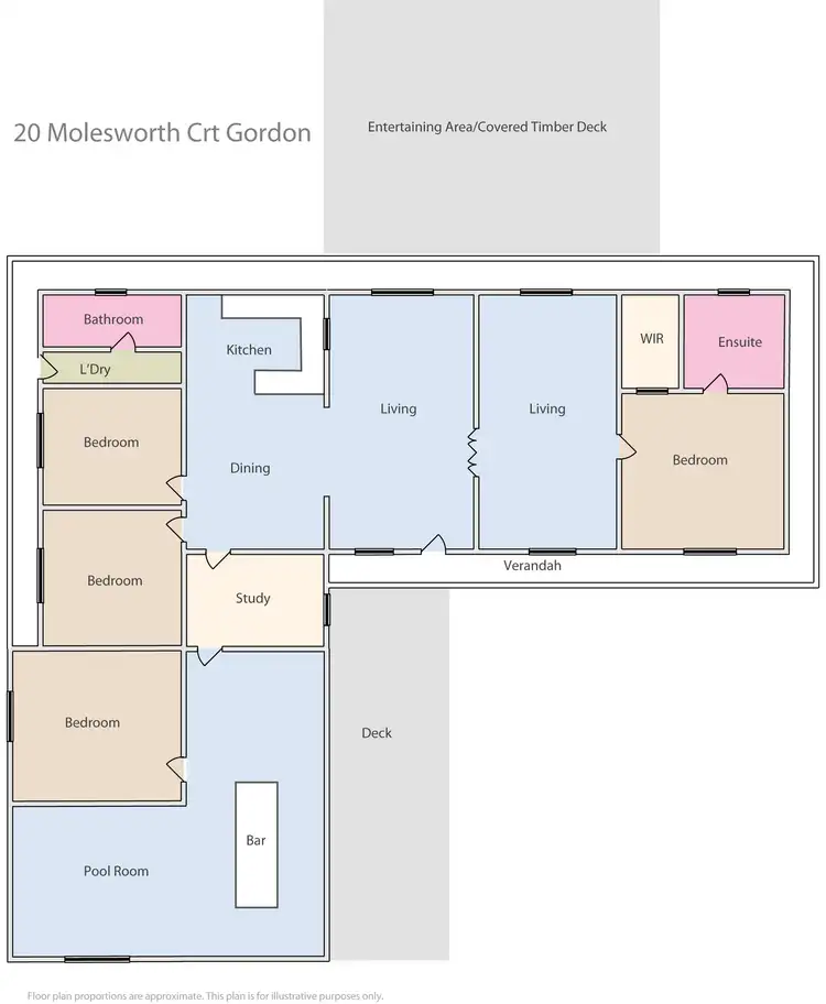 Floorplan of Homely rural property listing, 28 Molesworth Court, Gordon VIC 3345