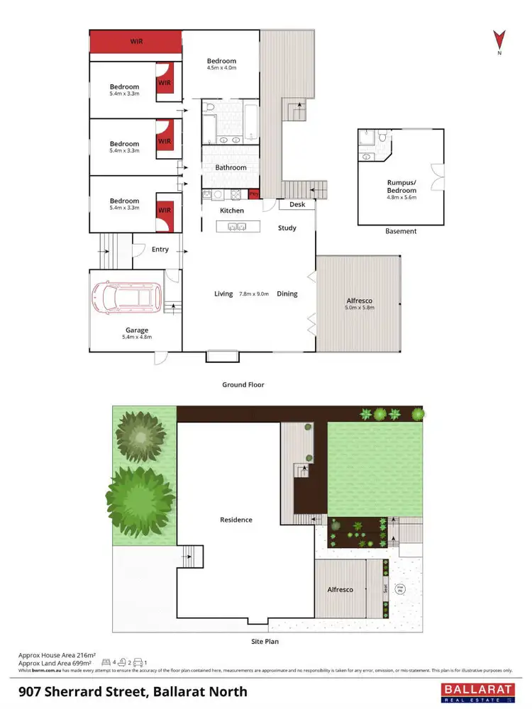 Floorplan of Homely house listing, 907 Sherrard Street, Ballarat North VIC 3350