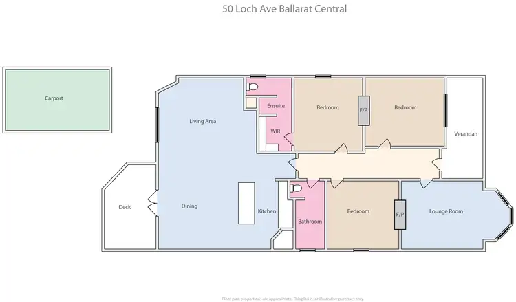 Floorplan of Homely house listing, 50 Loch Avenue, Ballarat Central VIC 3350