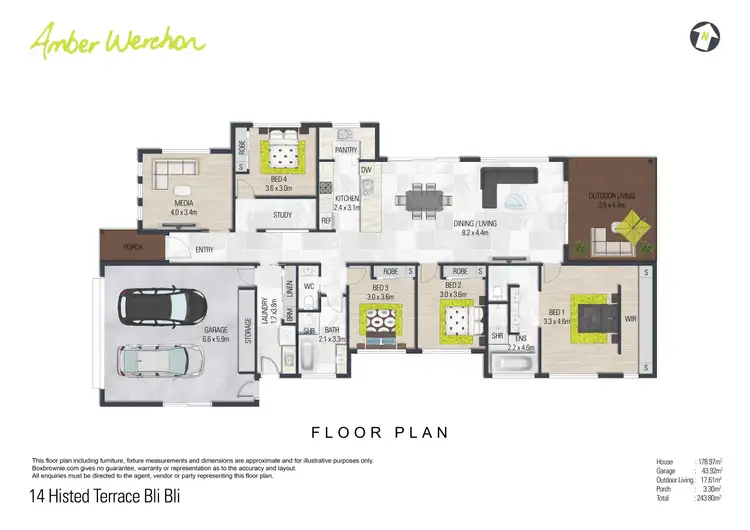 Floorplan of Homely house listing, 14 Histed Terrace, Bli Bli QLD 4560