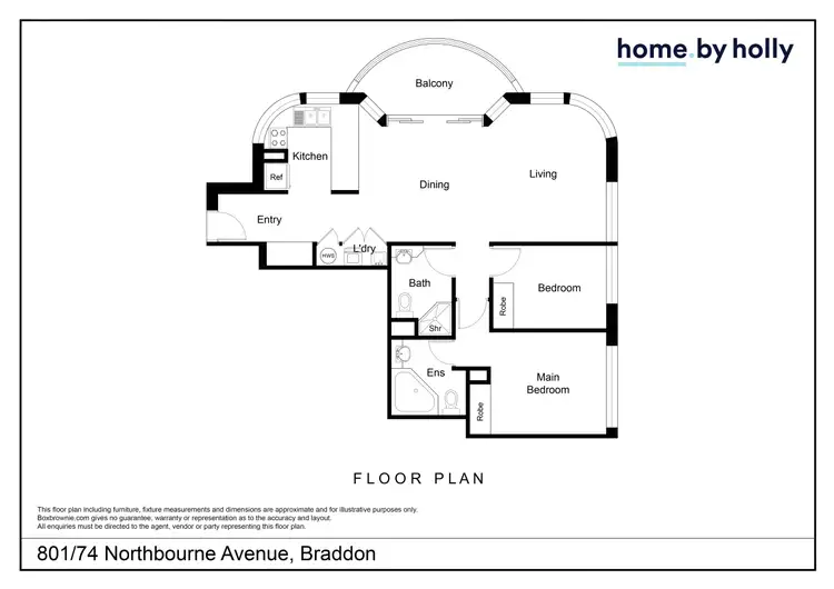 Floorplan of Homely apartment listing, 801/74 Northbourne Avenue, Braddon ACT 2612