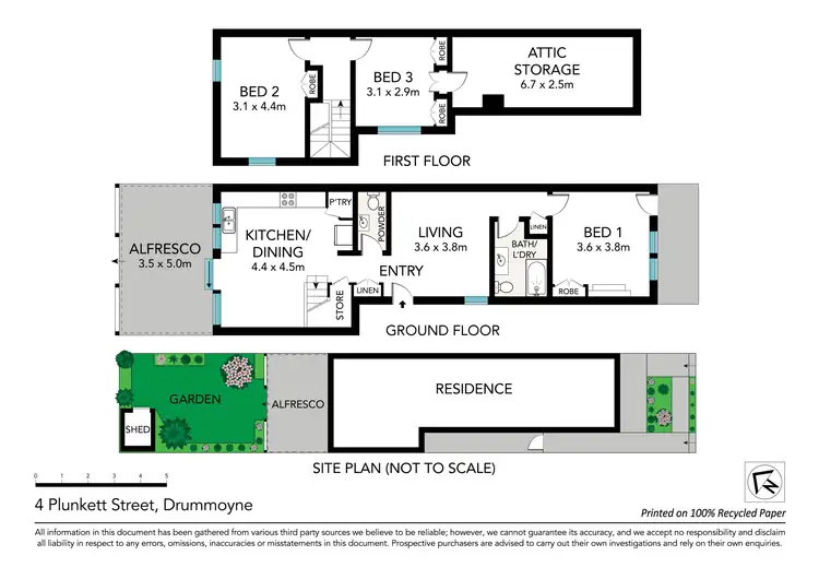 Floorplan of Homely semi-detached listing, 4 Plunkett Street, Drummoyne NSW 2047