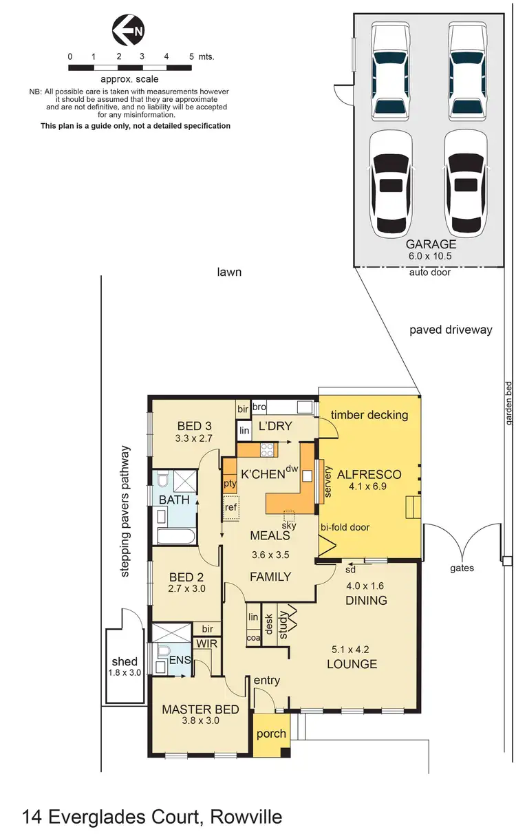 Floorplan of Homely house listing, 14 Everglades Court, Rowville VIC 3178