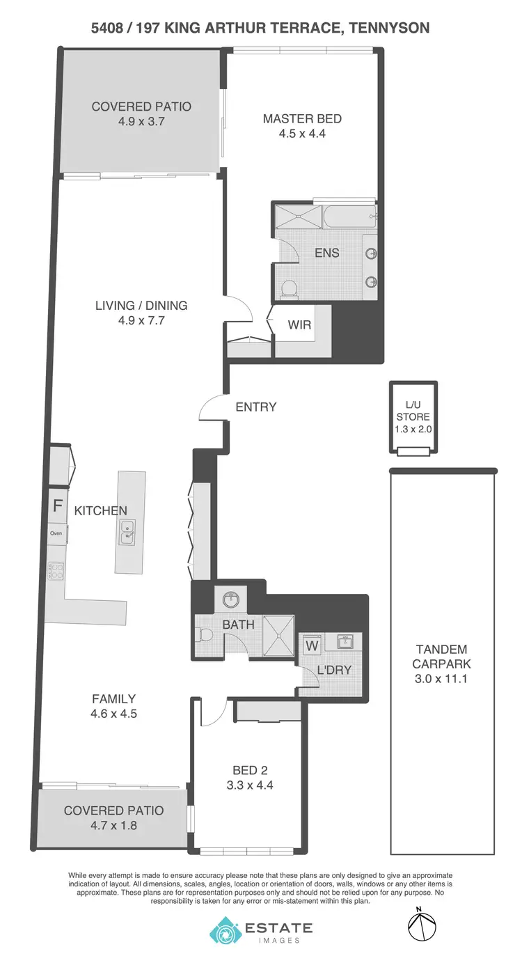 Floorplan of Homely apartment listing, 5408/197 King Arthur Terrace, Tennyson QLD 4105