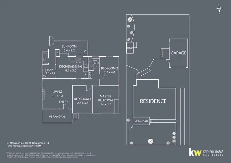 Floorplan of Homely house listing, 61 Newman Crescent, Traralgon VIC 3844