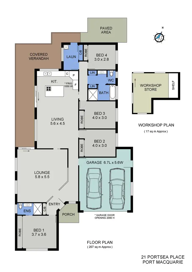 Floorplan of Homely house listing, 21 Portsea Place, Port Macquarie NSW 2444