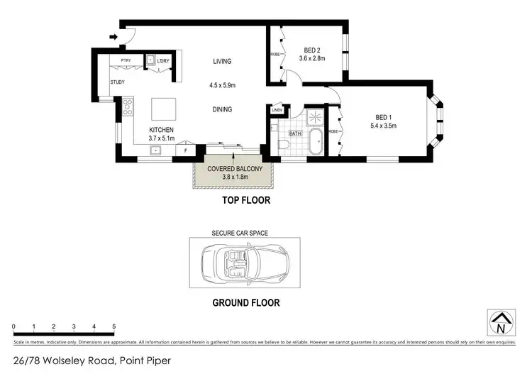 Floorplan of Homely apartment listing, 26/78 Wolseley Road, Point Piper NSW 2027