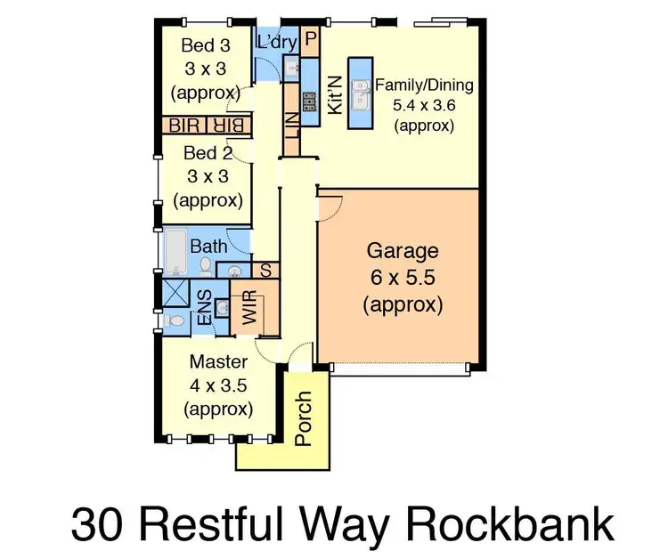 Floorplan of Homely house listing, 30 Restful Way, Rockbank VIC 3335