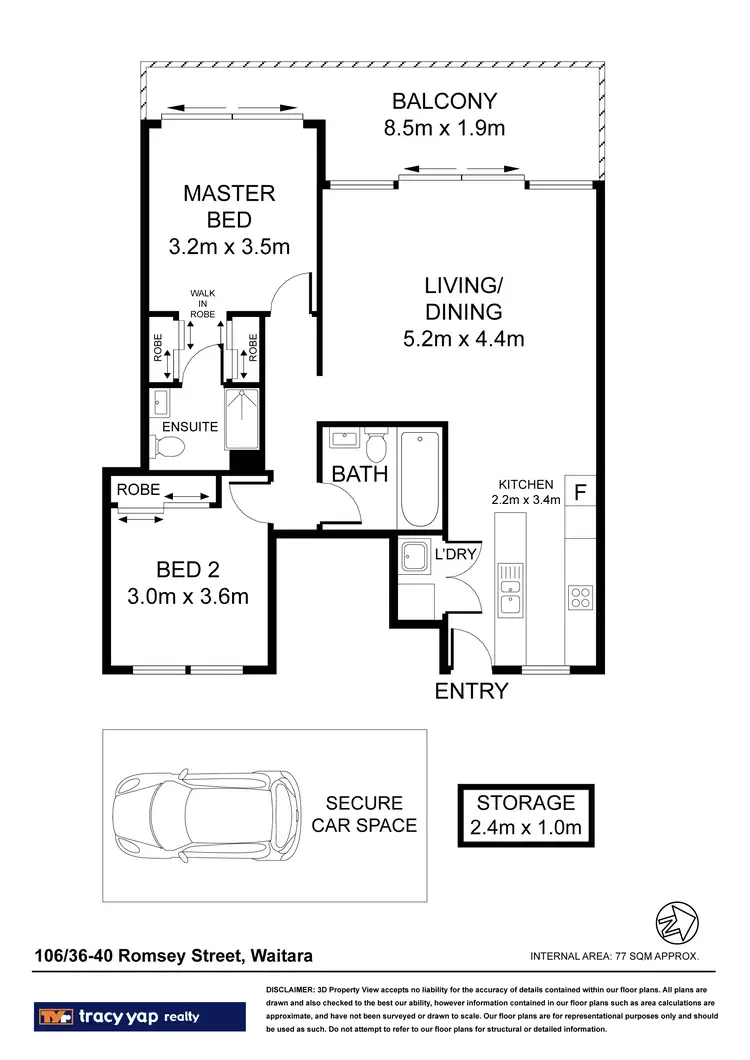 Floorplan of Homely apartment listing, 106/36-40 Romsey Street, Waitara NSW 2077