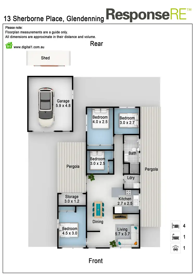 Floorplan of Homely house listing, 13 Sherborne Place, Glendenning NSW 2761