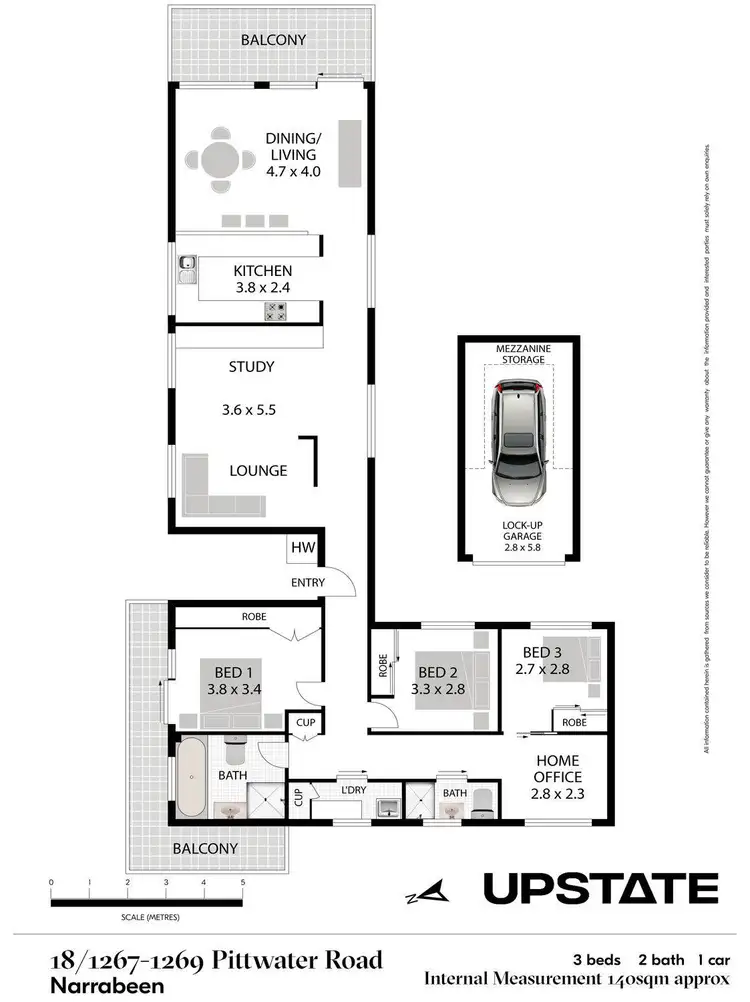Floorplan of Homely unit listing, 18/1267-1269 Pittwater Road, Narrabeen NSW 2101