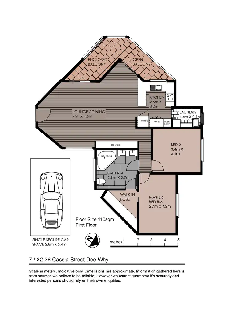 Floorplan of Homely apartment listing, 7/32-38 Cassia Street, Dee Why NSW 2099