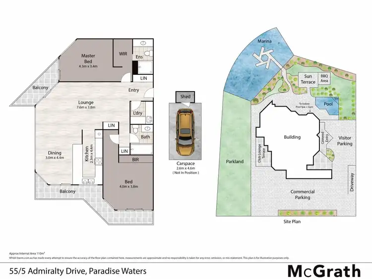 Floorplan of Homely apartment listing, 5 Admiralty Drive, Paradise Waters QLD 4217