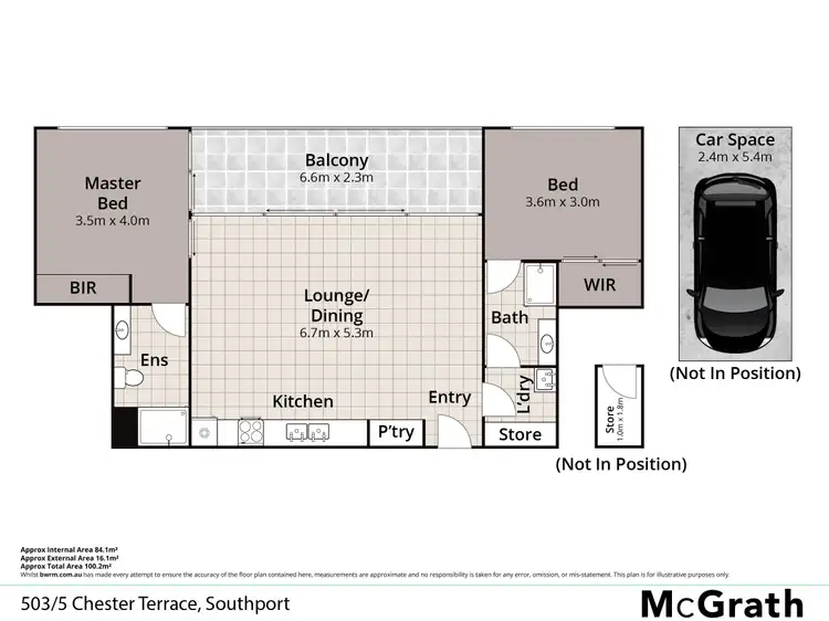 Floorplan of Homely apartment listing, 503/5 Chester Terrace, Southport QLD 4215