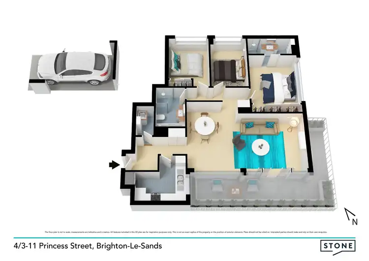 Floorplan of Homely apartment listing, 4/3-11 Princess Street, Brighton-le-sands NSW 2216