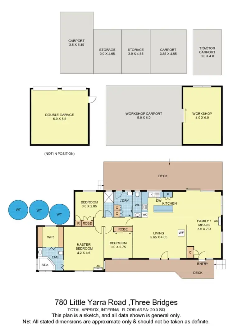Floorplan of Homely house listing, 780 Little Yarra Road, Three Bridges VIC 3797
