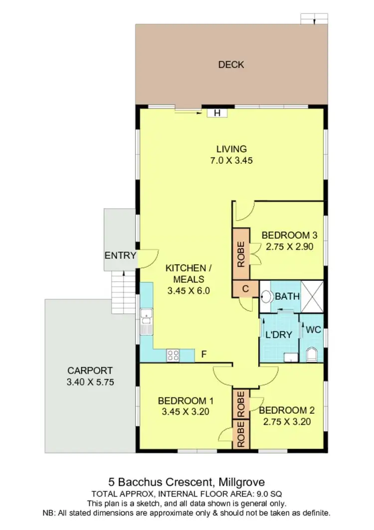 Floorplan of Homely house listing, 5 Bacchus Crescent, Millgrove VIC 3799