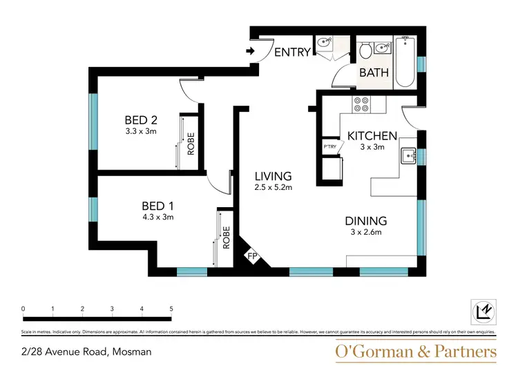 Floorplan of Homely apartment listing, 2/28 Avenue Road, Mosman NSW 2088