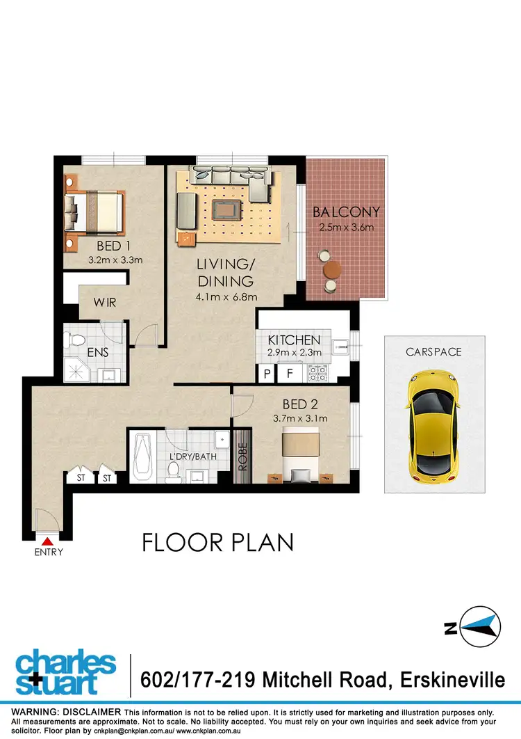 Floorplan of Homely apartment listing, 12602/177-219 Mitchell Road, Erskineville NSW 2043