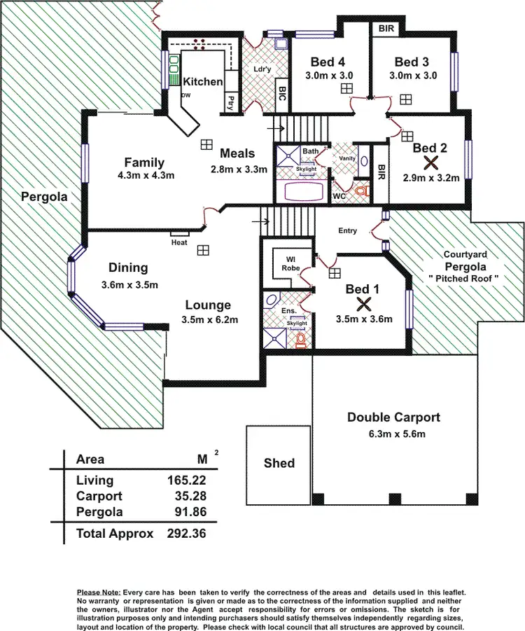 Floorplan of Homely house listing, 3 Hatcher Court, Greenwith SA 5125