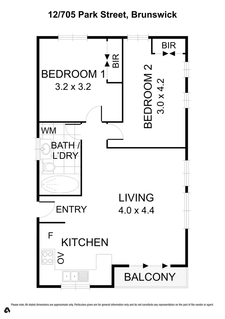 Floorplan of Homely unit listing, 12/705 Park Street, Brunswick VIC 3056