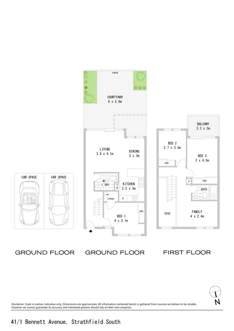 Floorplan of Homely townhouse listing, 41/1 Bennett Avenue, Strathfield South NSW 2136