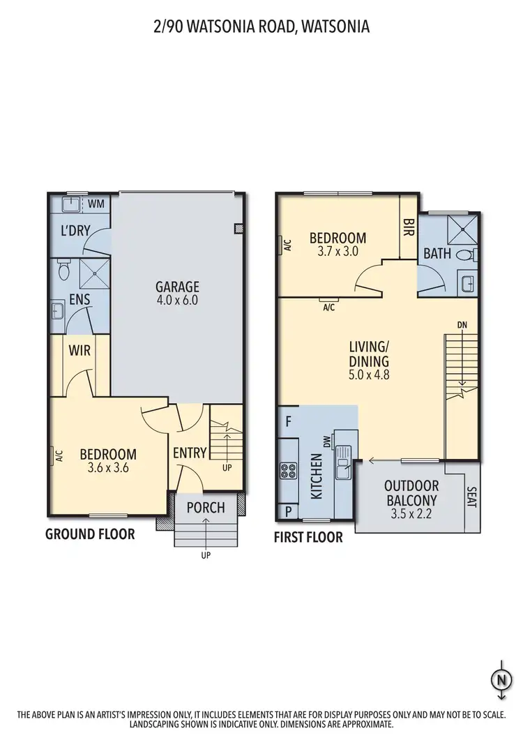 Floorplan of Homely townhouse listing, 2/90 Watsonia Road, Watsonia VIC 3087