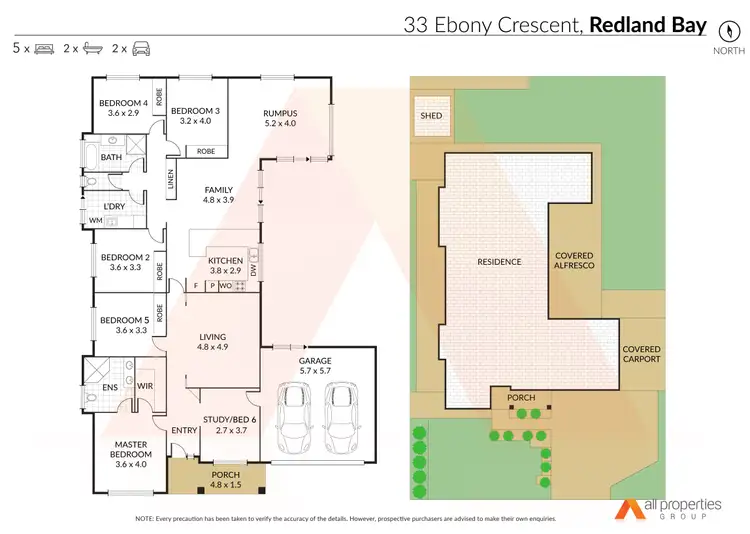 Floorplan of Homely house listing, 33 Ebony Crescent, Redland Bay QLD 4165