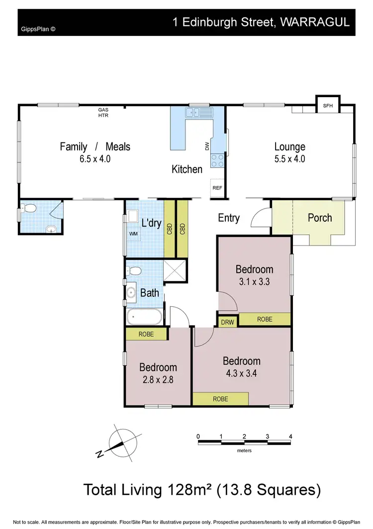 Floorplan of Homely house listing, 1 Edinburgh Street, Warragul VIC 3820