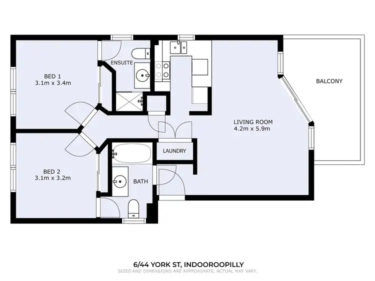 Floorplan of Homely unit listing, 6/44 York Street, Indooroopilly QLD 4068