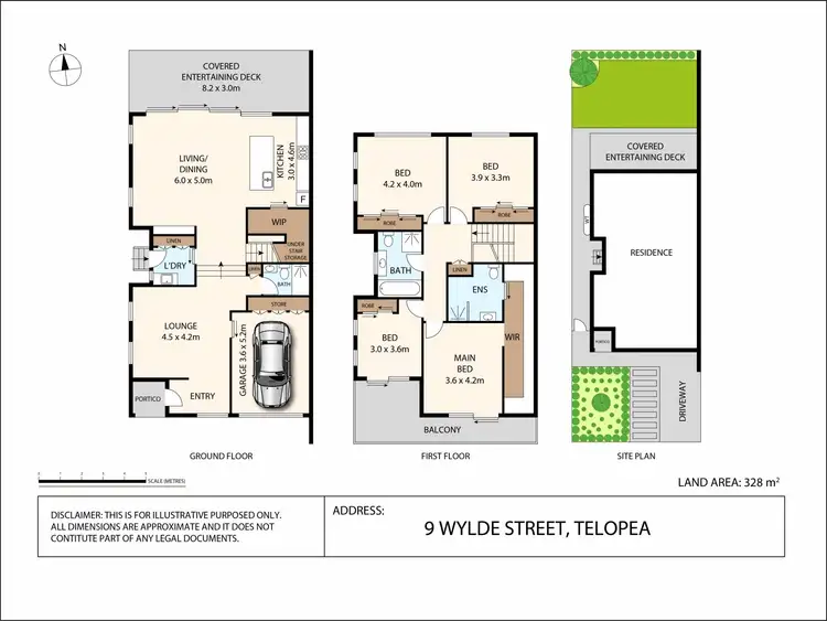 Floorplan of Homely semi-detached listing, 9 Wylde Street, Telopea NSW 2117