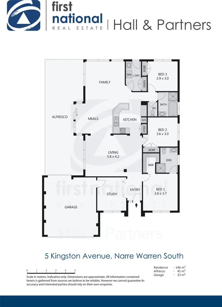 Floorplan of Homely house listing, 5 Kingston Avenue, Narre Warren South VIC 3805