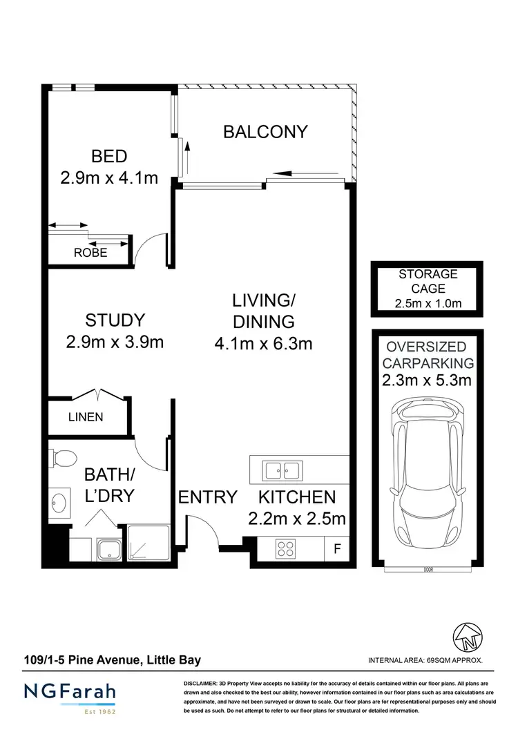 Floorplan of Homely apartment listing, 109/1 Pine Avenue, Little Bay NSW 2036