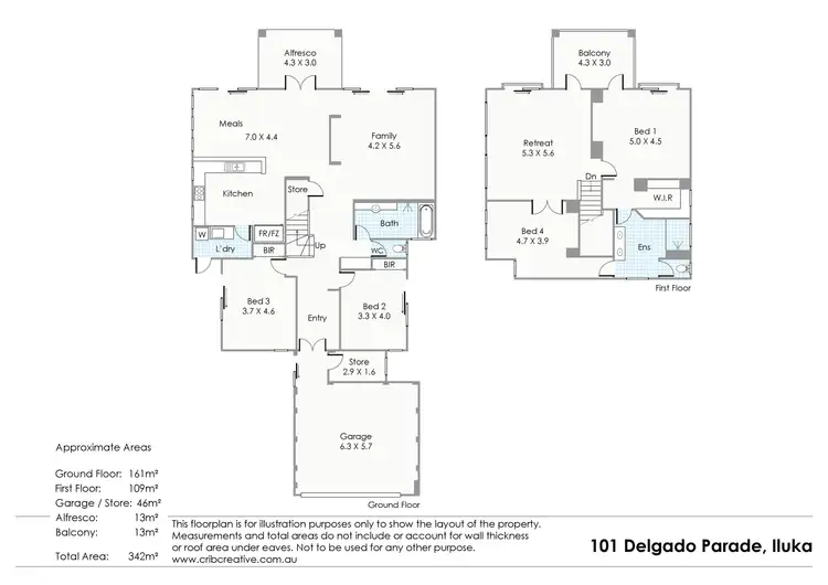 Floorplan of Homely house listing, 101 Delgado Parade, Iluka WA 6028